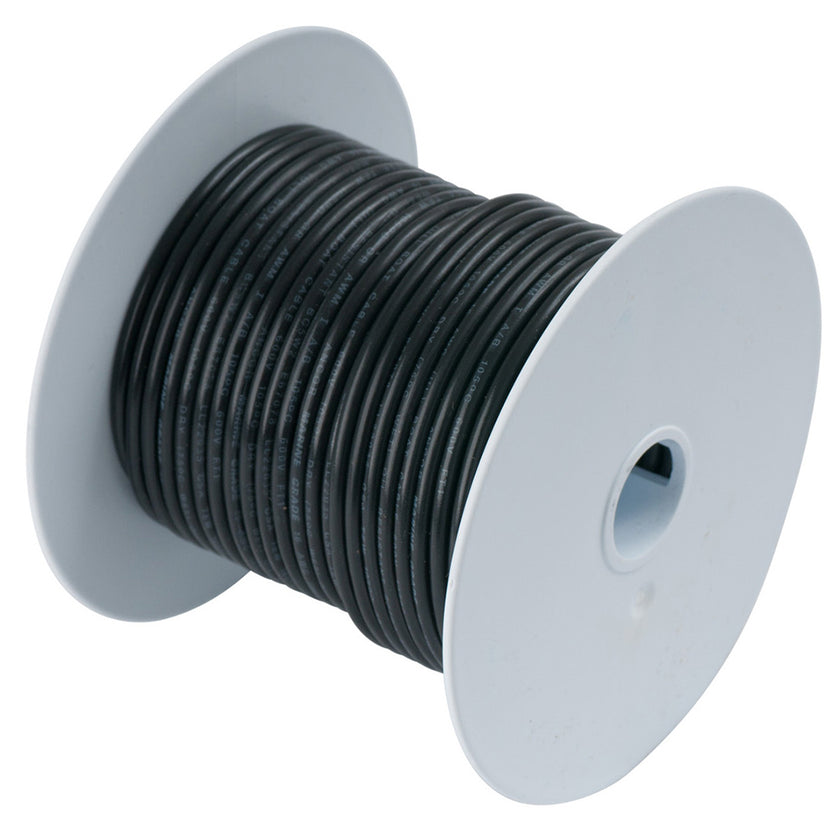 Cable de batería de cobre estañado Ancor negro de 1/0 AWG - 50' [116005]