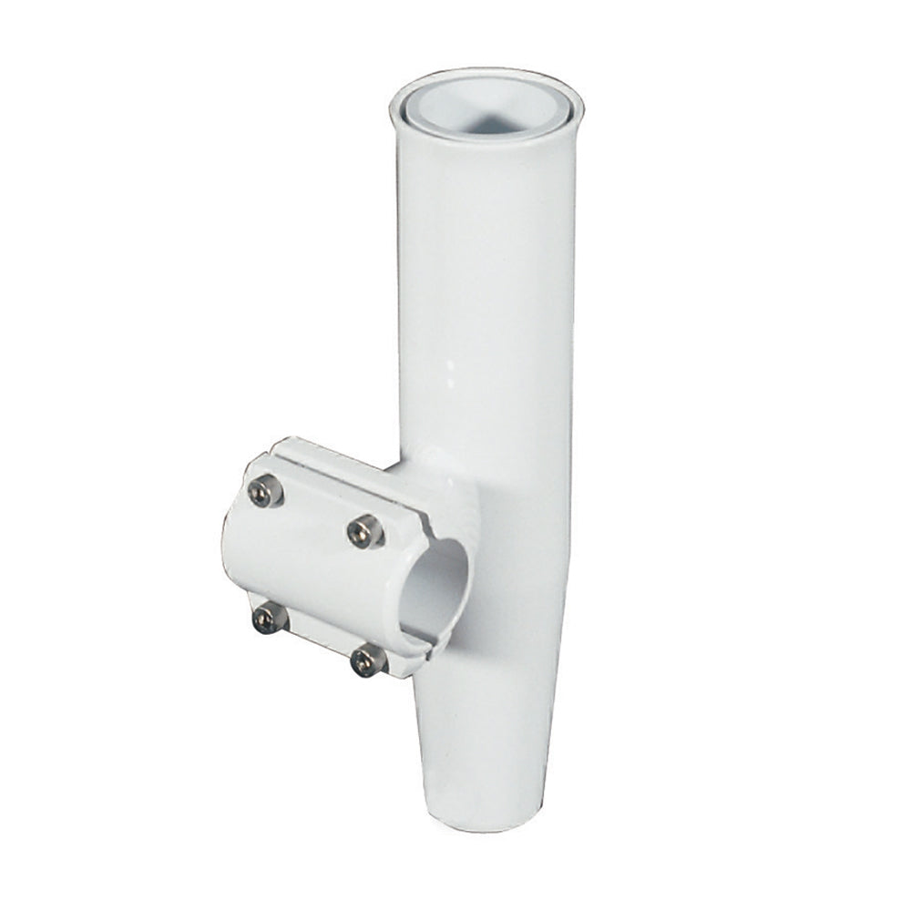 Portacañas con abrazadera Lee - Aluminio blanco - Montaje horizontal - Compatible con tubos de 1,900