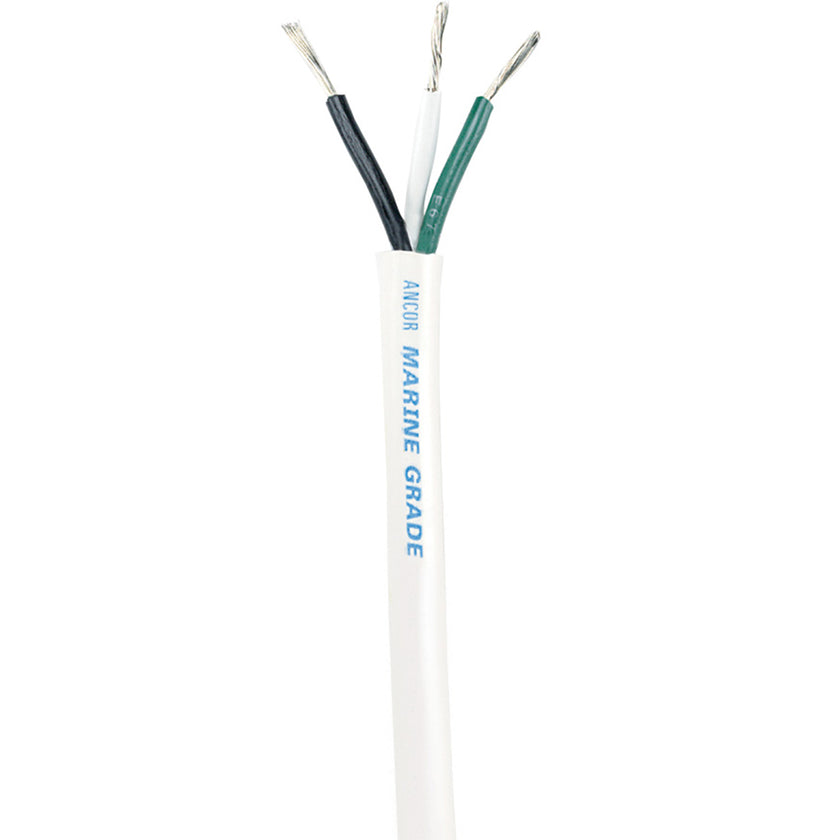 Cable triple blanco Ancor - 16/3 AWG - Redondo - 100' [133710]