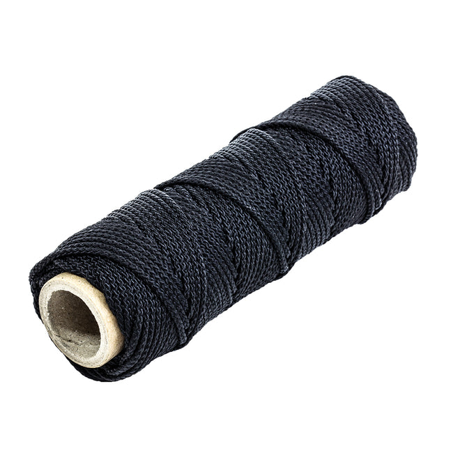 Cordón de nailon trenzado Tigress de 30 m y 136 kg, color negro [88671]