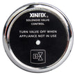 Válvula solenoide de control de propano Fireboy-Xintex con pantalla con bisel cromado [C-1C-R]