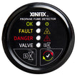 Detector de humos de propano Fireboy-Xintex con sensor de plástico de apagado automático - Sin válvula solenoide - Pantalla con bisel negro [P-1BNV-R]