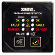 Detector de humo de propano Fireboy-Xintex con dos sensores de plástico y válvula solenoide - Pantalla con bisel cuadrado negro [P-2BS-R]