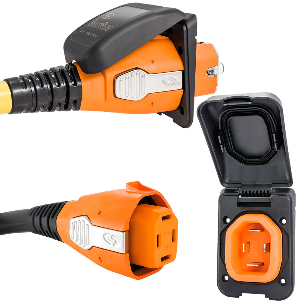 Conector de cable hembra SmartPlug de 50 A - Negro [B50ASSYPB]