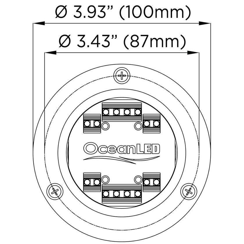 OceanLED Sport S3124s Underwater LED Light - Ultra White/Midnight Blue [012103BW]