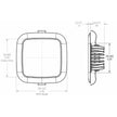 Lumitec Square Mirage Down Light - White Dimming, Red/Blue Non-Dimming - Polished Bezel [116118]