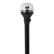 Luz envolvente Attwood LightArmor - Poste negro de 30 cm - Base horizontal negra de material compuesto con adaptador [5558-P12A7]