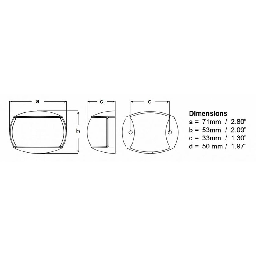 Par de luces LED NaviLED Hella Marine para babor y estribor - 2 nm - Lente transparente/Carcasa negra [980520901]