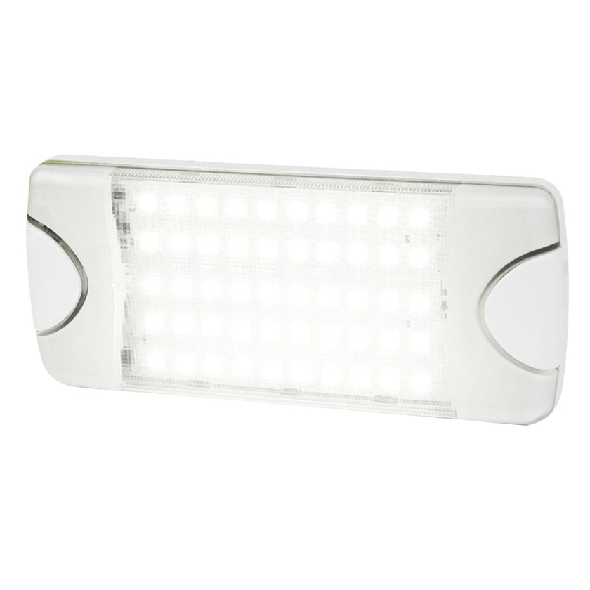 Lámpara interior/exterior de perfil bajo Hella Marine DuraLED 50 - Haz blanco amplio y dispersor [980629501]