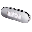 Lámpara de cortesía LED rectangular de montaje en superficie Hella Marine - LED blanco - Bisel de acero inoxidable [980869301]