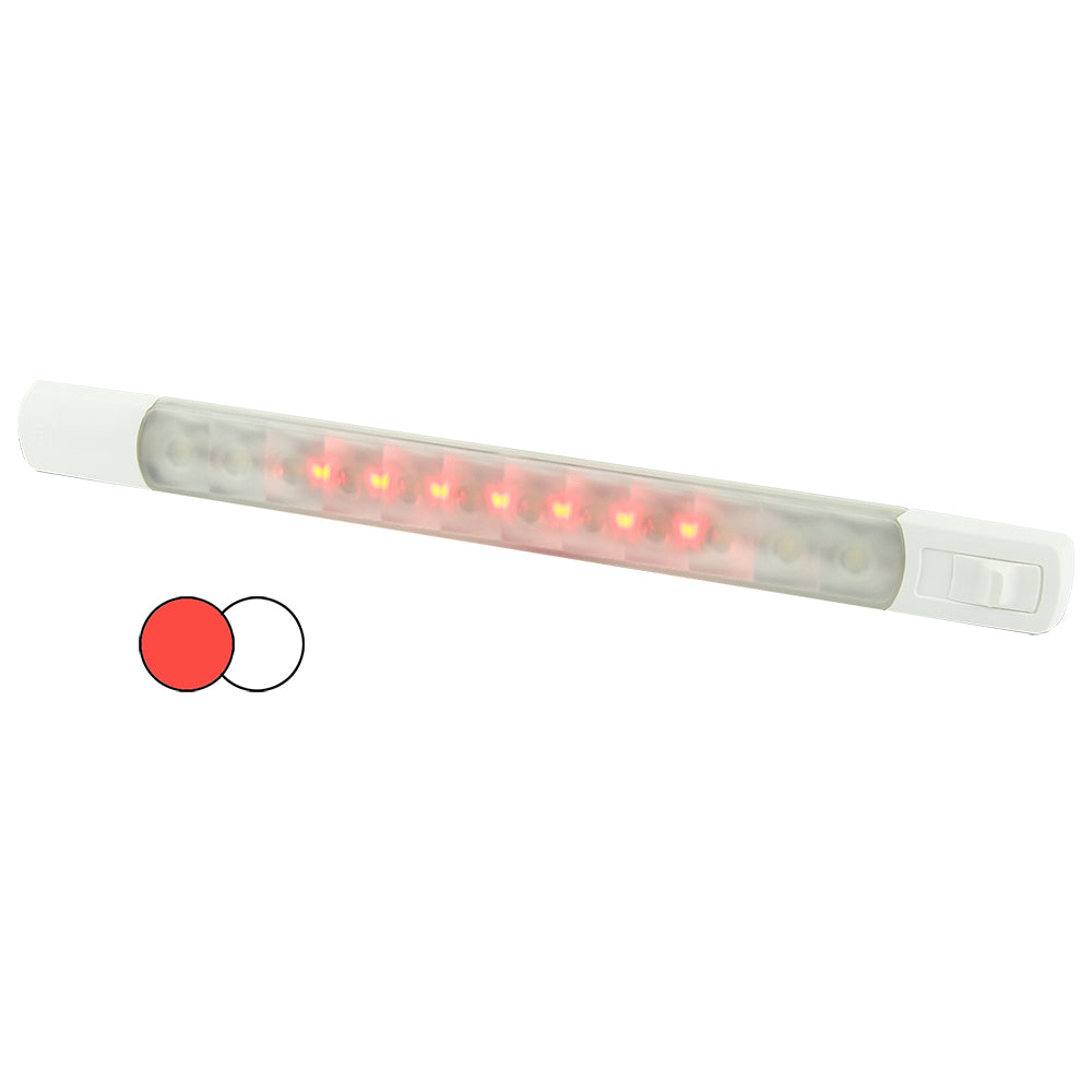Luz de superficie Hella Marine con interruptor - LED blancos/rojos - 12 V [958121001]