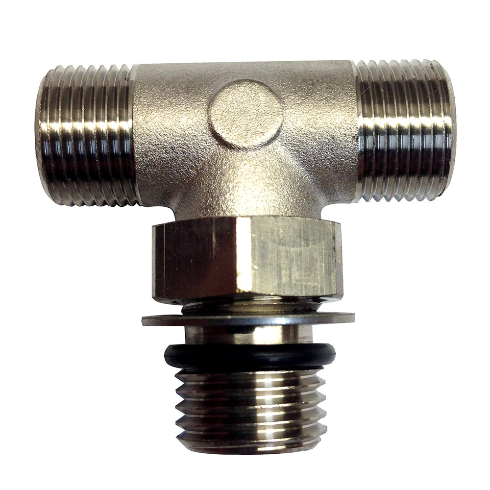 Accesorio en T Uflex Boss Style - Níquel - ORB 6 a 3/8