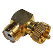 Conector en ángulo recto Shakespeare - Adaptador PL-259 a SO-239 [RA-259-239-G]