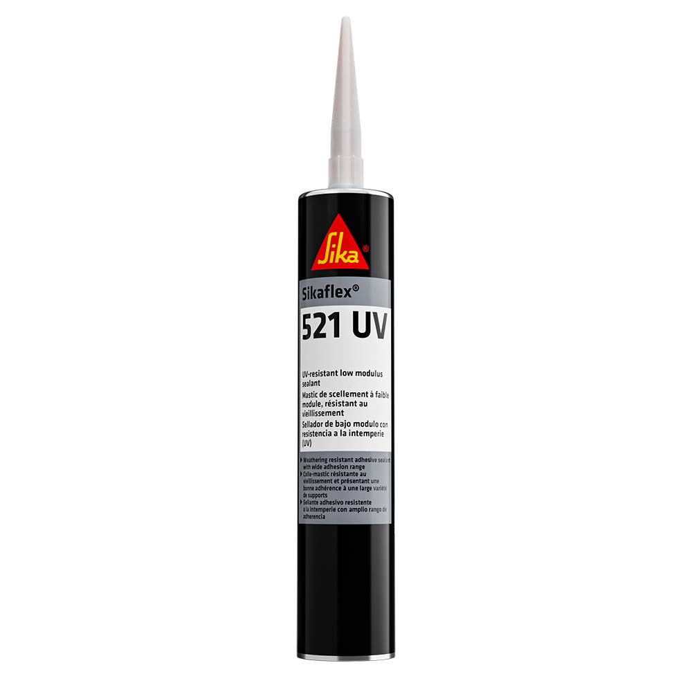 Sellador de poliuretano Sikaflex 521UV LM resistente a los rayos UV - Cartucho de 300 ml (10,3 oz) - Blanco [106096]