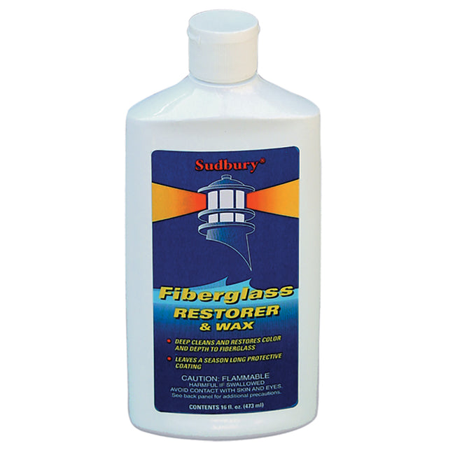 Cera restauradora de fibra de vidrio Sudbury One Step - Líquida, 16 oz [413]
