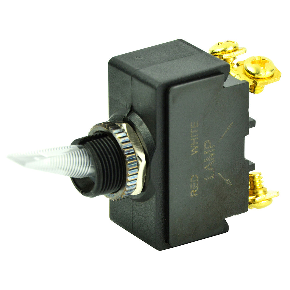 Interruptor de palanca iluminado SPST BEP - LED rojo - 12 V - Terminal n.° 6-32 - ENCENDIDO/APAGADO [1001908]