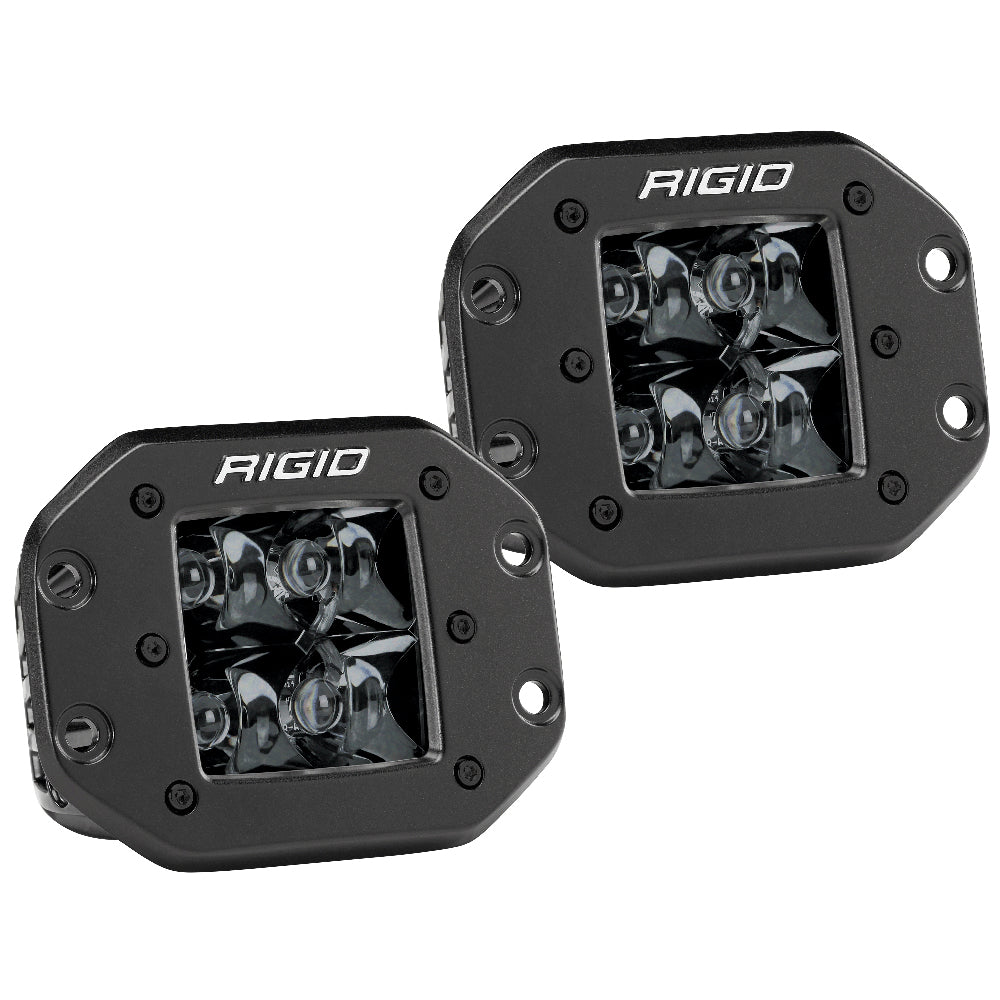 Lámpara empotrada RIGID Industries Serie D PRO - Foco LED - Edición Medianoche - Par - Negro [212213BLK]