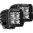 RIGID Industries D-Series PRO - Par de LED híbridos de inundación - Negro [202113]