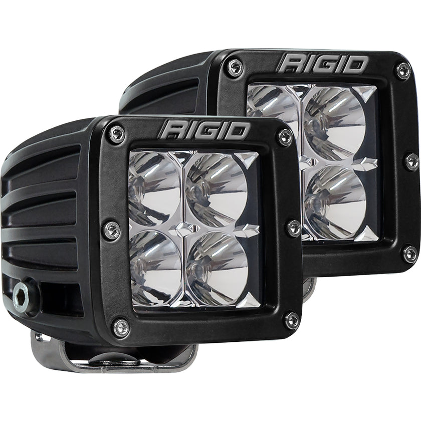 RIGID Industries D-Series PRO - Par de LED híbridos de inundación - Negro [202113]