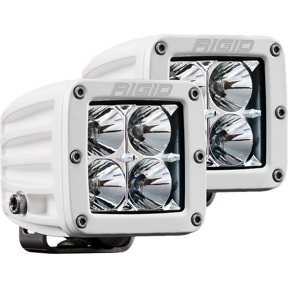 RIGID Industries D-Series PRO - Par de LED híbridos de inundación - Blanco [602113]