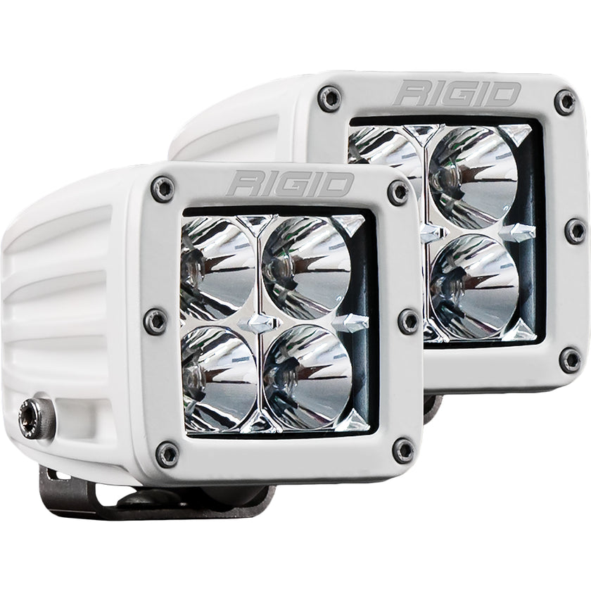 RIGID Industries D-Series PRO - Par de LED híbridos de inundación - Blanco [602113]