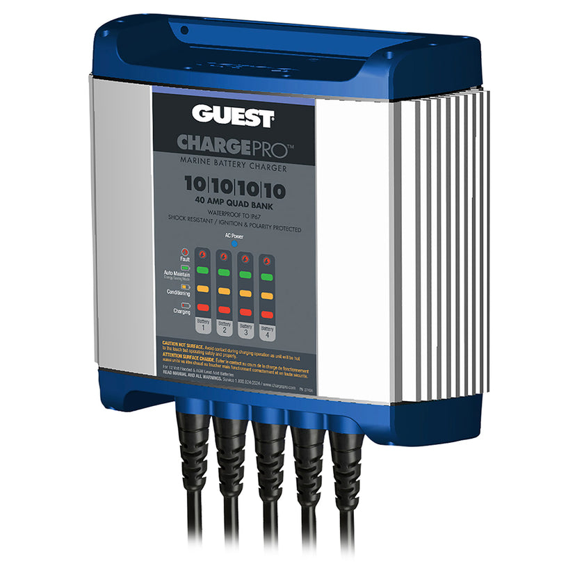 Cargador de batería para invitados de 40 A/12 V - 4 bancos - Entrada de 120 V [2740 A]
