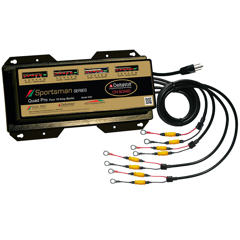 Cargador de batería Dual Pro Sportsman Series - 40 A - 4 bancos de 10 A - 12 V-48 V [SS4]