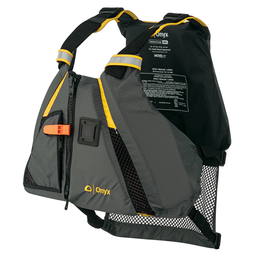 Chaleco deportivo de pádel dinámico Onyx MoveVent - Amarillo/Gris - XL/2XL [122200-300-060-18]