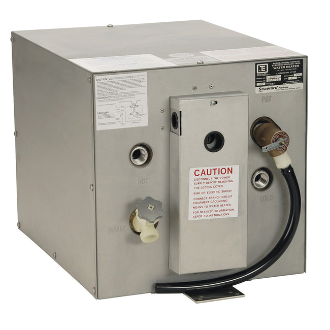 Calentador de agua Whale Seaward de 6 galones con intercambiador de calor trasero - Acero galvanizado - 240 V - 1500 W [S650]