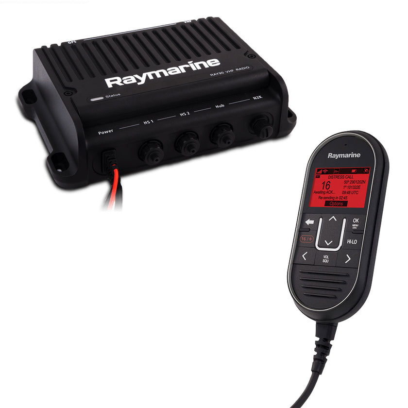 Sistema de radio modular de caja negra VHF de doble estación Raymarine Ray90 [E70492]