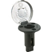 Base enchufable Attwood LightArmor de 2 pines, acero inoxidable, redonda [910R2PSB-7]