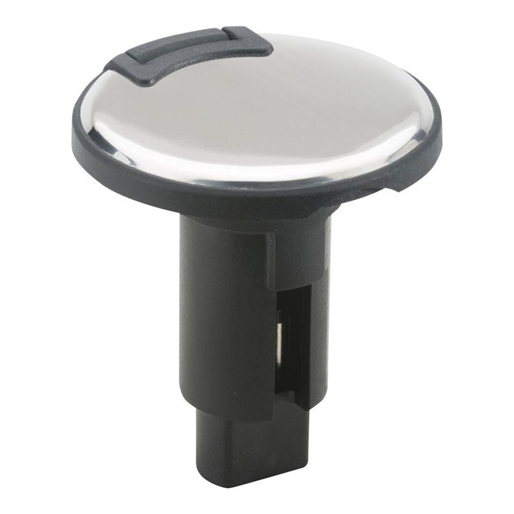 Base enchufable Attwood LightArmor de 2 pines, acero inoxidable, redonda [910R2PSB-7]