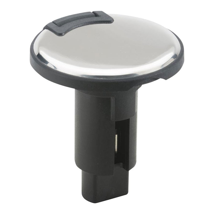 Base enchufable Attwood LightArmor de 2 pines, acero inoxidable, redonda [910R2PSB-7]