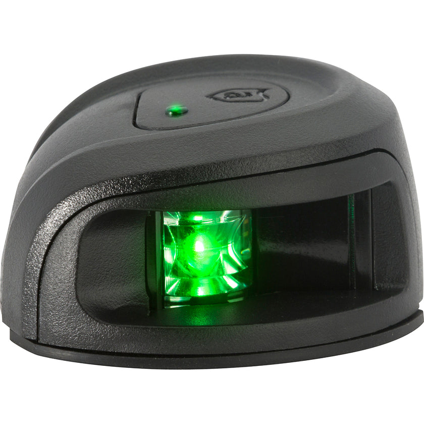 Luz de navegación de cubierta Attwood LightArmor - Compuesto negro - Estribor (verde) - 2 millas náuticas [NV2012PBG-7]