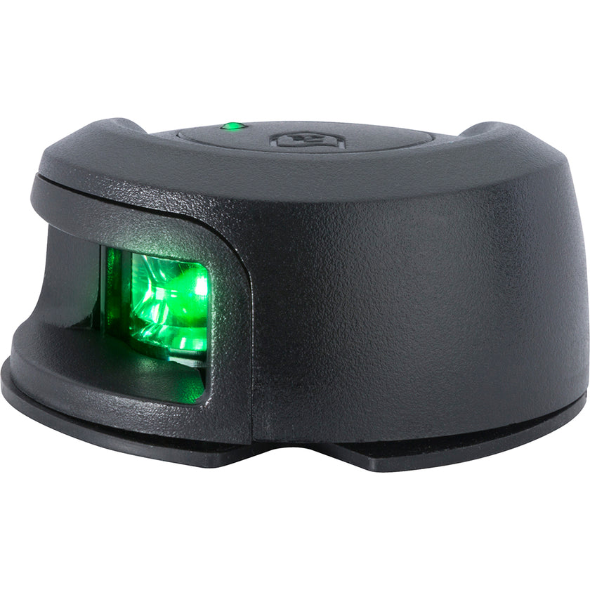 Luz de navegación de cubierta Attwood LightArmor - Compuesto negro - Estribor (verde) - 2 millas náuticas [NV2012PBG-7]
