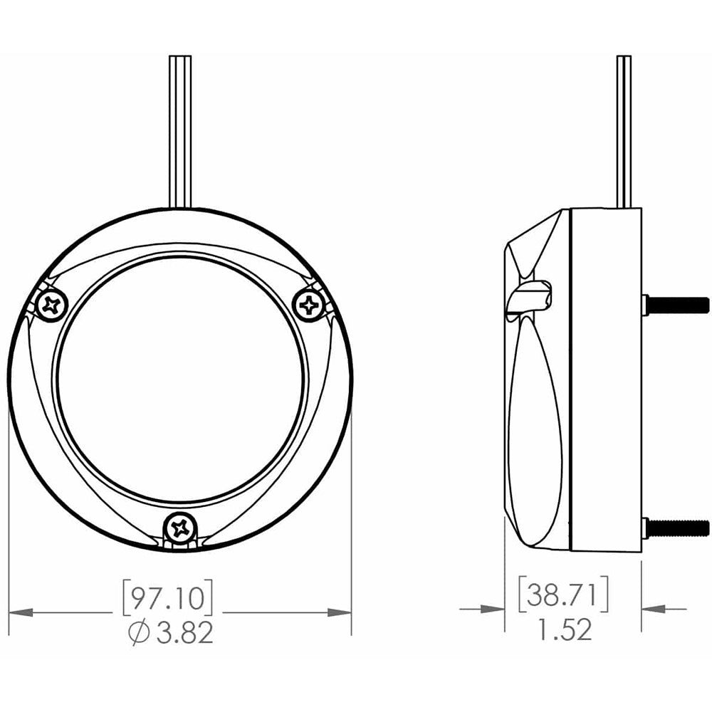 Luz subacuática de montaje en superficie Lumitec Zambezi Quattro - Espectro RGBW [101460]