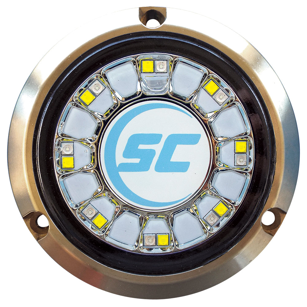 Luz subacuática Shadow-Caster con cambio de color azul/blanco - 16 LED - Bronce [SCR-16-BW-BZ-10]