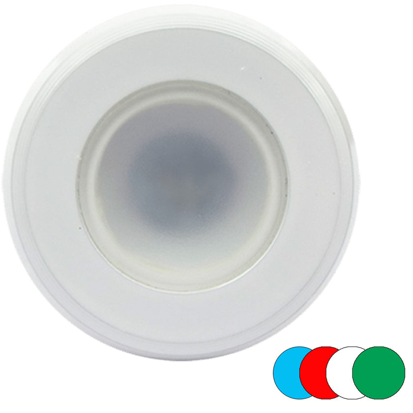 Lámpara empotrada Shadow-Caster, regulable a todo color, con red de sombras habilitada y acabado con recubrimiento en polvo blanco [SCM-DL-CC]