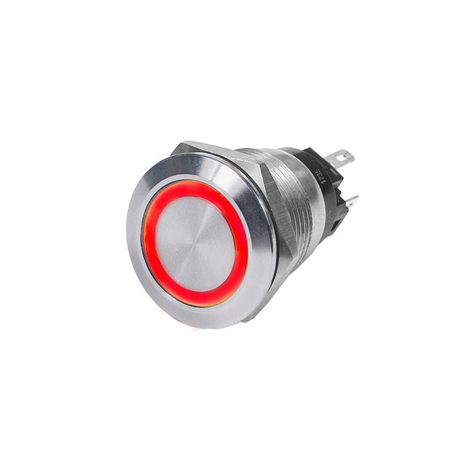 Interruptor pulsador Blue Sea 4163 SS - Apagado/Encendido - Rojo - 10 A [4163]
