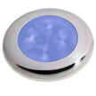 Lámpara de cortesía LED Hella Marine con borde de acero inoxidable pulido - Azul [980503221]