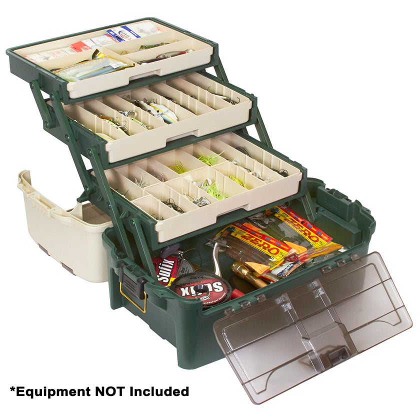 Caja de aparejos Plano Hybrid Hip de 3 bandejas - Verde bosque [723300]