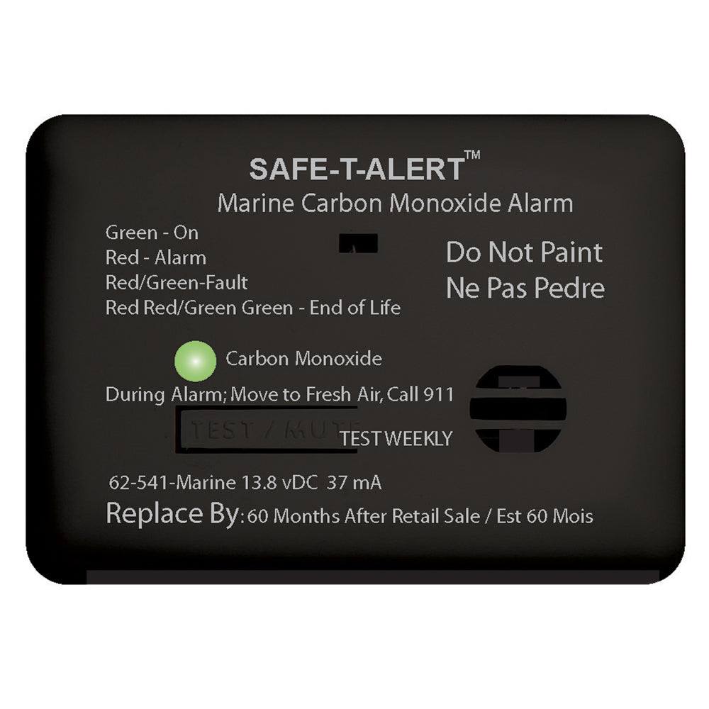 Detector de monóxido de carbono Safe-T-Alert serie 62 - 12 V - 62-541-Marine - Montaje en superficie - Negro [62-541-MARINE-BL]