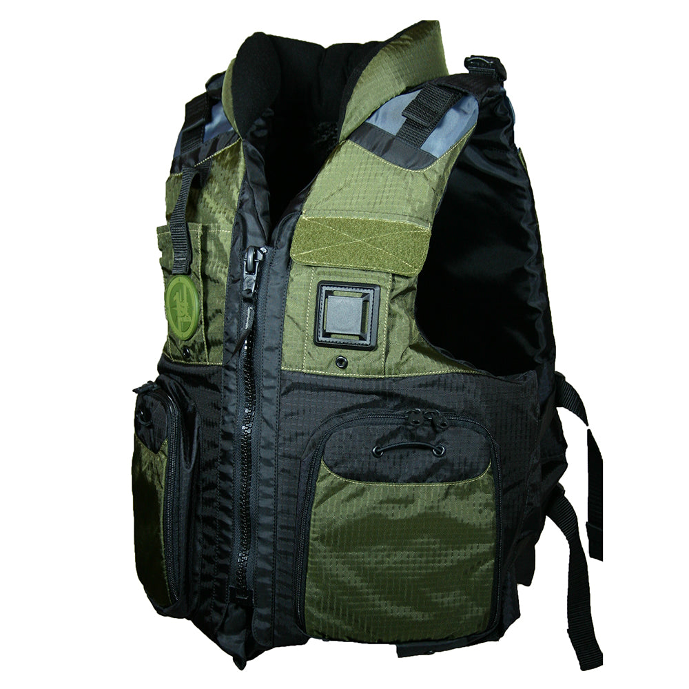 Chaleco salvavidas de cuatro bolsillos First Watch AV-800 - Verde OD - Talla L a XL [AV-800-GN-L/XL]