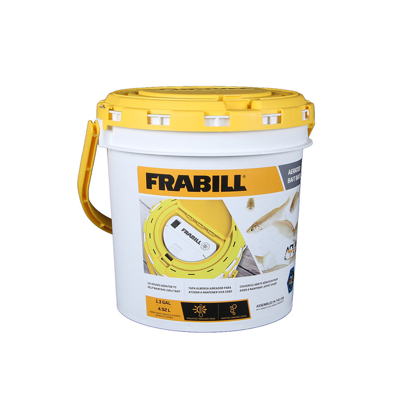 Cubo para cebo Frabill Dual Fish con aireador incorporado [PMC4825]