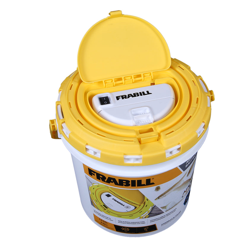 Cubo para cebo Frabill Dual Fish con aireador incorporado [PMC4825]