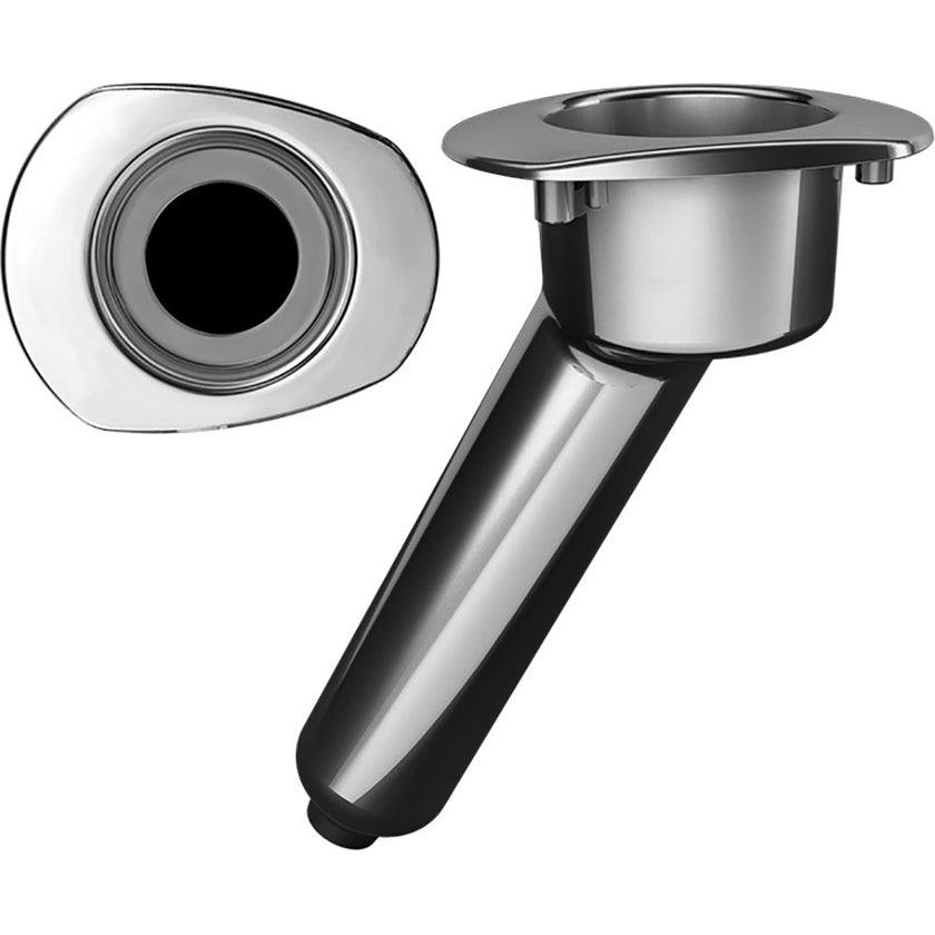 Portavasos de acero inoxidable sin tornillos Mate Series Elite de 30 varillas - Drenaje - Tapa ovalada [C2030DS]