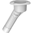 Portavasos de plástico Mate Series para 30 varillas - Abierto - Tapa ovalada - Blanco [P2030W]