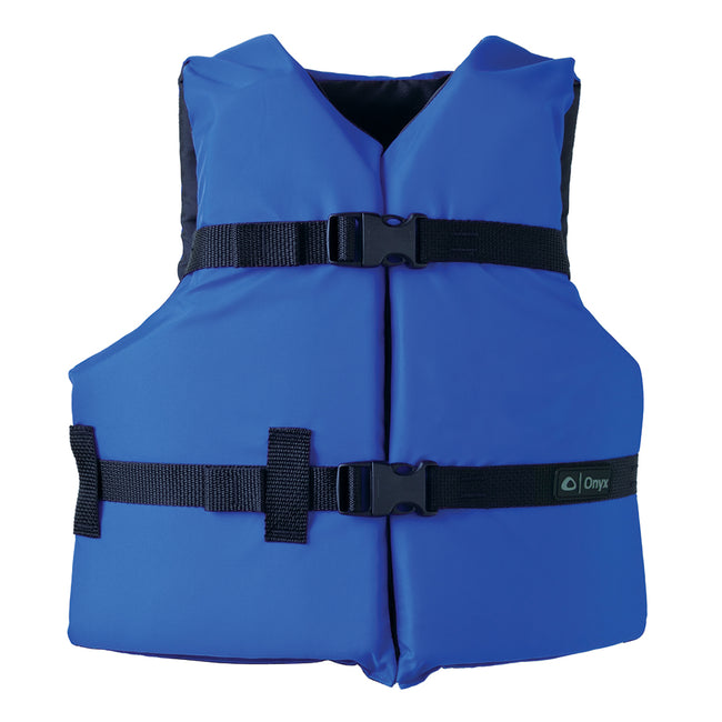 Chaleco salvavidas de nailon Onyx de uso general - Juvenil (22,6-40,8 kg) - Azul [103000-500-002-12]