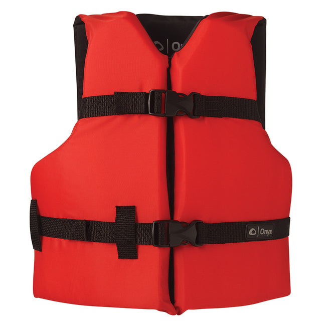 Chaleco salvavidas de nailon Onyx de uso general - Juvenil (22,6-40,8 kg) - Rojo [103000-100-002-12]