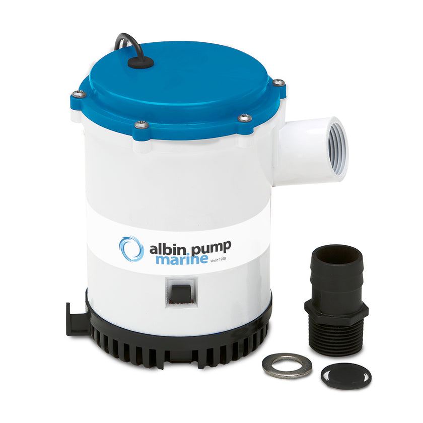 Bomba de achique Albin Group de alta resistencia, 1750 GPH, 12 V [01-03-011]